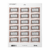Roos goud metallic effect elegant modern chic etiket (Full Sheet)