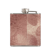 Roos goud metallic Folie glam monogram Initiaal Heupfles (Achterkant)