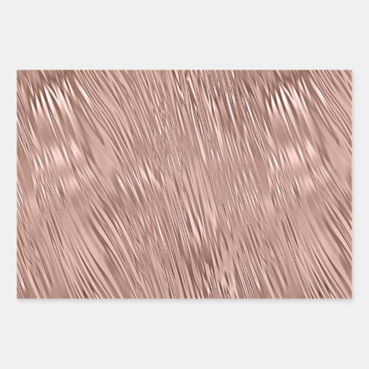 Roos Goud Metallic Folie Look Textured Inpakpapier Vel (Voorkant 2)