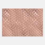 Roos Goud Metallic Folie Look Textured Inpakpapier Vel (Voorkant)