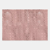 Roos Goud Metallic Folie Look Textured Inpakpapier Vel (Voorkant 3)