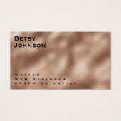 Roos Goud Metallic Folie Visitekaartje (Voorkant)