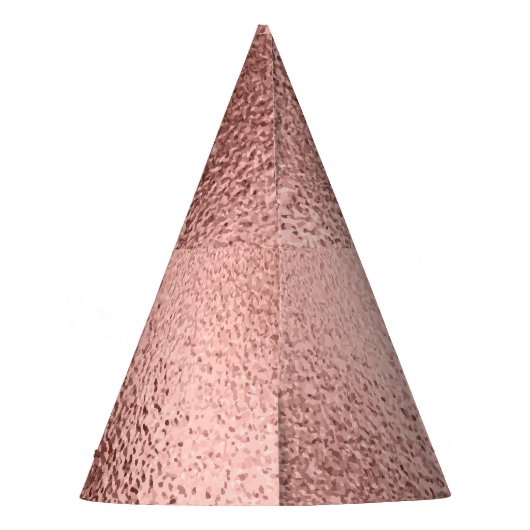 Roos Goud Metallic:  glans. Feesthoedjes (Achterkant)