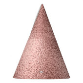 Roos Goud Metallic:  glans. Feesthoedjes (Links)