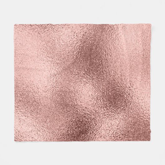 Roos Goud Metallic:  glans. Fleece Deken (Voorkant (Horizontaal))
