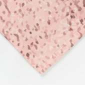 Roos Goud Metallic:  glans. Fleece Deken (Hoek)