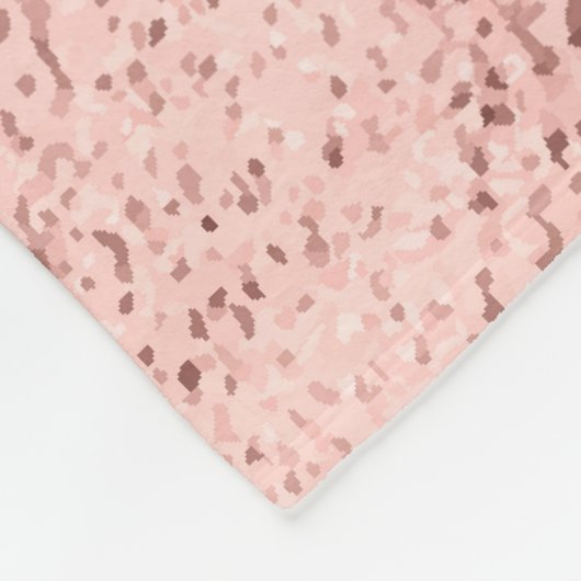 Roos Goud Metallic:  glans. Fleece Deken (Hoek)