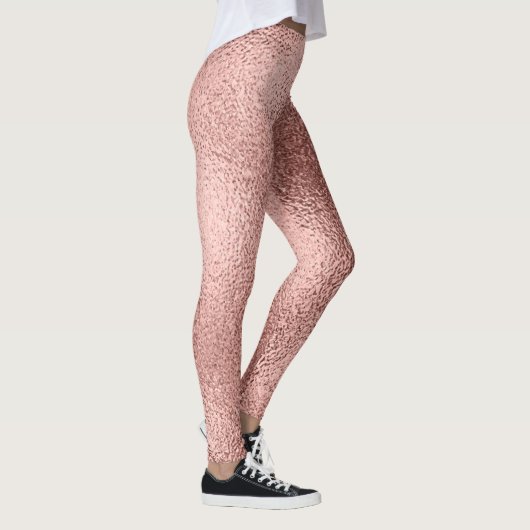 Roos Goud Metallic:  glans. Leggings (Rechts)