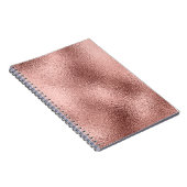 Roos Goud Metallic: glans. Notitieboek (Rechterzijde)