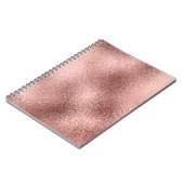Roos Goud Metallic: glans. Notitieboek (Linkerzijde)