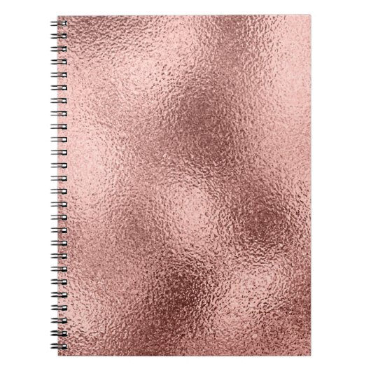 Roos Goud Metallic: glans. Notitieboek (Voorkant)