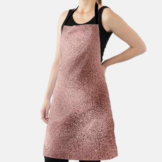 Roos Goud Metallic:  glans. Schort (Insitu)