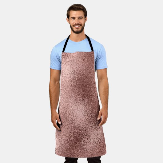 Roos Goud Metallic: glans. Schort (Gedragen)