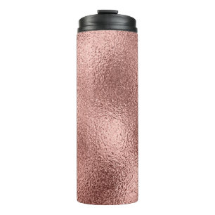 Roos Goud Metallic:  glans. Thermosbeker