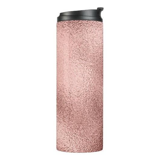 Roos Goud Metallic:  glans. Thermosbeker (Gedraaid links)