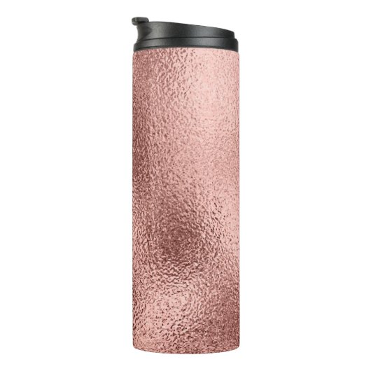 Roos Goud Metallic:  glans. Thermosbeker (Geroteerd rechts)