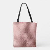 Roos Goud Metallic:  glans. Tote Bag (Achterkant)