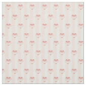 Roos Goud Metallic Hearts & White Stripes Pattern Stof (Swatch)