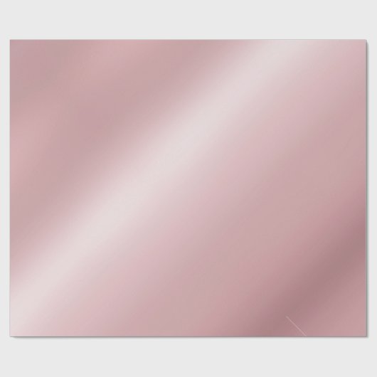 Roos Goud Metallic Look Elegant Sjabloon Gift Cadeaupapier (Vlak)