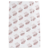 Roos goud metallisch uitzien Valentijn hart liefde Medium Cadeauzakje (Achterkant)