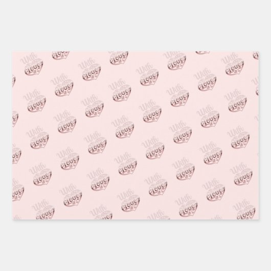 Roos goud metallisch uitzien Valentijn hartliefde Inpakpapier Vel (Voorkant 2)