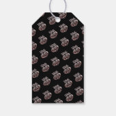 Roos goud metallisch uitziende Valentijn hartliefd Cadeaulabel (Achterkant)