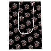 Roos goud metallisch uitziende Valentijn hartliefd Medium Cadeauzakje (Achterkant)