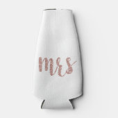 Roos goud Mevrouw bruid vrijgezellenfeest Flesjeskoeler (Voorkant)