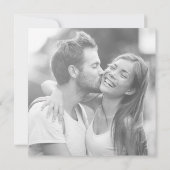 Roos Goud Minimal Script Modern Photo Wedding Kaart (Achterkant)