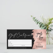 roos goud modern cadeaukaartcertificaat toevoegen  (Staand voorkant)