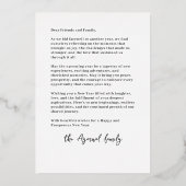 Roos Goud Modern Classic Ovaal Foto Kerst Kaart (Achterkant)