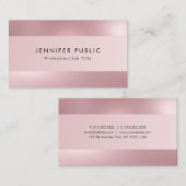 Roos Goud Modern Elegant Eenvoudig Professioneel Visitekaartje (Voorkant / Achterkant)