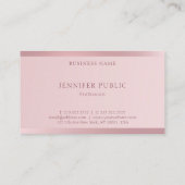 Roos Goud Modern Elegant Glamoureuze Sjabloon Visitekaartje (Achterkant)