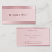 Roos Goud Modern Elegant Glamoureuze Sjabloon Visitekaartje (Voorkant / Achterkant)