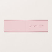 Roos Goud Modern Handgeschreven Script Naam Elegan Visitekaartje (Buitenkant ongevouwen)