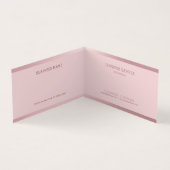 Roos Goud Modern Handgeschreven Script Naam Elegan Visitekaartje (Binnen)