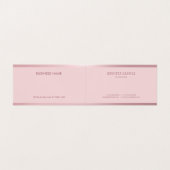 Roos Goud Modern Handgeschreven Script Naam Elegan Visitekaartje (Binnenkant ongevouwen)