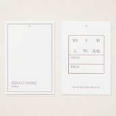 Roos Goud Modern Hang Labels Visitekaartje (Voorkant /achterkant)