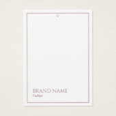 Roos Goud Modern Hang Labels Visitekaartje (Voorkant)