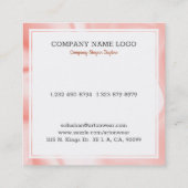 Roos-goud modern marmer vierkante visitekaartje (Achterkant)