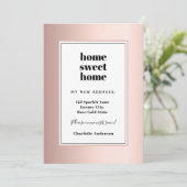 Roos goud modern minimalistisch thuis zoet huis be aankondiging (Staand voorkant)