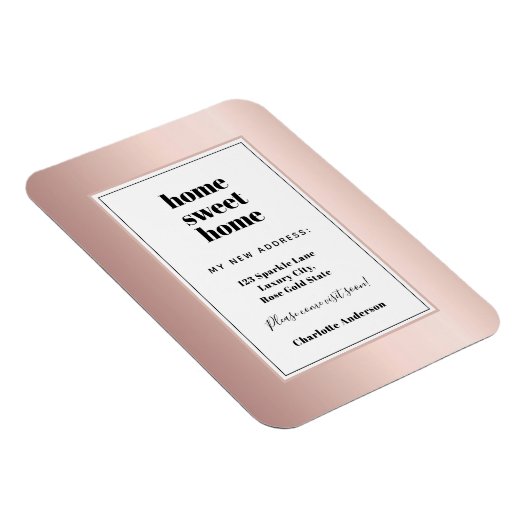 Roos goud modern minimalistisch thuis zoet huis be magneet (Rechterzijde)