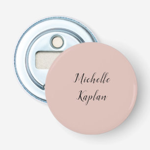 Roos Goud Modern Professionele Exclusieve Naam Button Flesopener