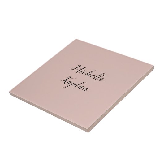 Roos Goud Modern Professionele Exclusieve Naam Tegeltje (Zijkant)