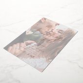 Roos goud modern script minimalistisch fotohuwelij folie uitnodiging (Gedraaid)