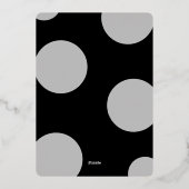 Roos Goud Modern Zwart 30e Verjaardagsfeestfoto Folie Uitnodiging (Achterkant)