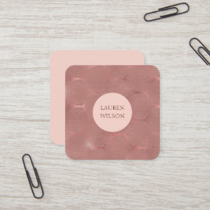 roos goud moderne deco vierkant visitekaartje