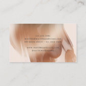 Roos goud moderne elegante waterverf visitekaartje (Achterkant)