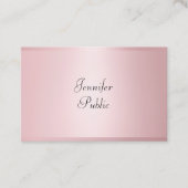 Roos Goud Moderne Kalligrafie Professioneel Elegan Visitekaartje (Voorkant)