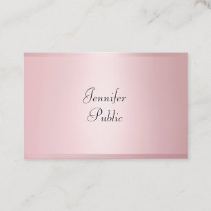 Roos Goud Moderne Kalligrafie Professioneel Elegan Visitekaartje